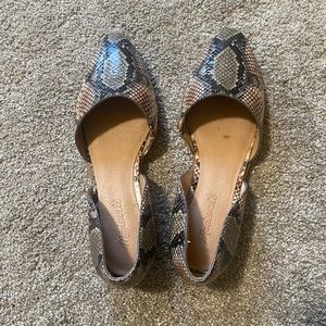 Madewell Snakeskin D’orsay Flats